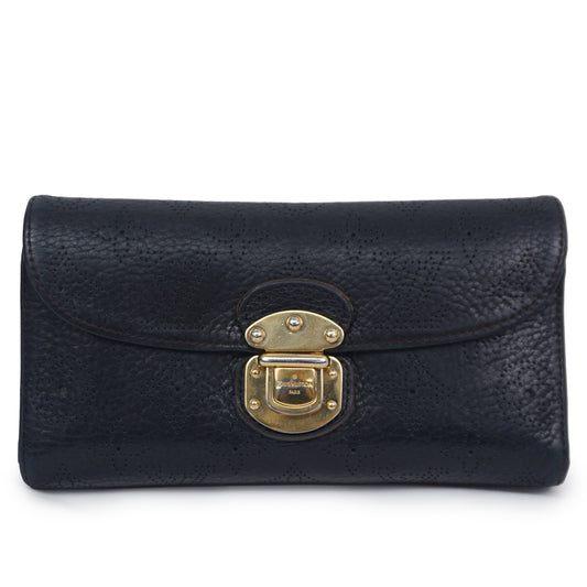 ルイヴィトン ポルトフォイユ アメリア M95549 マヒナ レザー 長財布 ノワール TH2068 LOUIS VUITTON B26G337