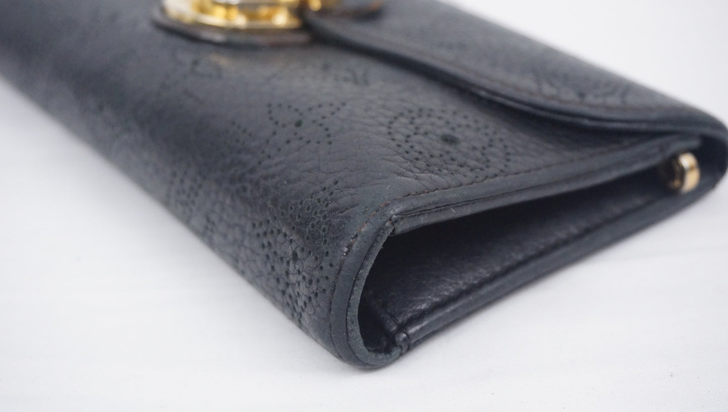ルイヴィトン ポルトフォイユ アメリア M95549 マヒナ レザー 長財布 ノワール TH2068 LOUIS VUITTON B26G337