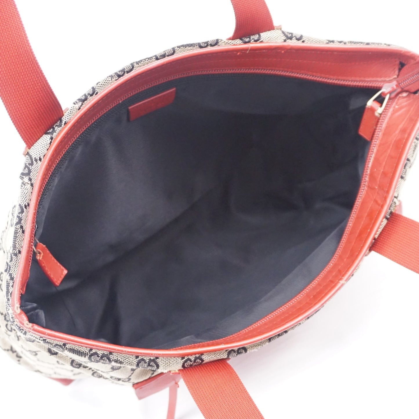 グッチ 019 0426 2404 GG キャンバス レザートートバッグ レッド系 GUCCI B26G793
