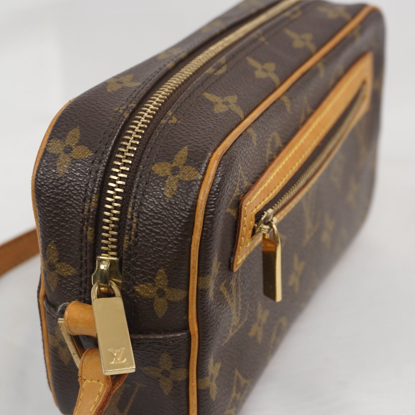 美品 ルイヴィトン ポシェット シテ ショルダー ハンドバッグ M51183 モノグラム ブラウン DU1022 B26I894